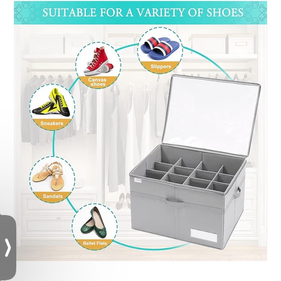 Gray Shoe Organizer (2 available) - Picture 4 of 7